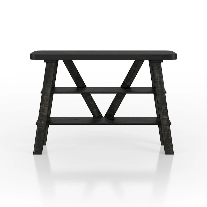 Console de rangement Maison Farmhouse de 47 pouces avec 2 étagères ouvertes