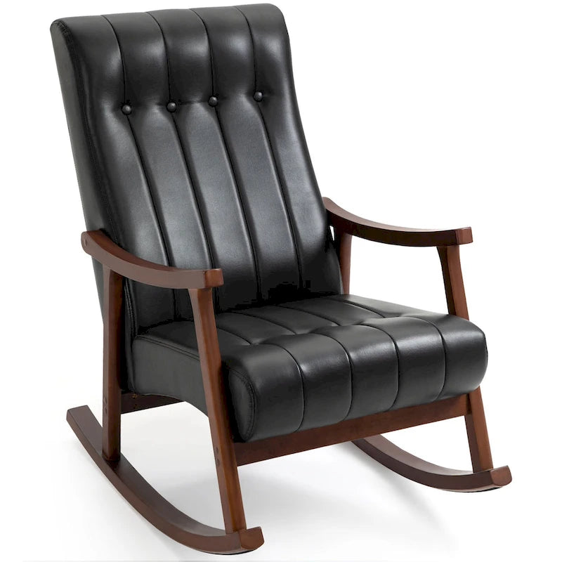 AVAWING Fauteuil à bascule rembourré Fauteuil haut de dossier moderne