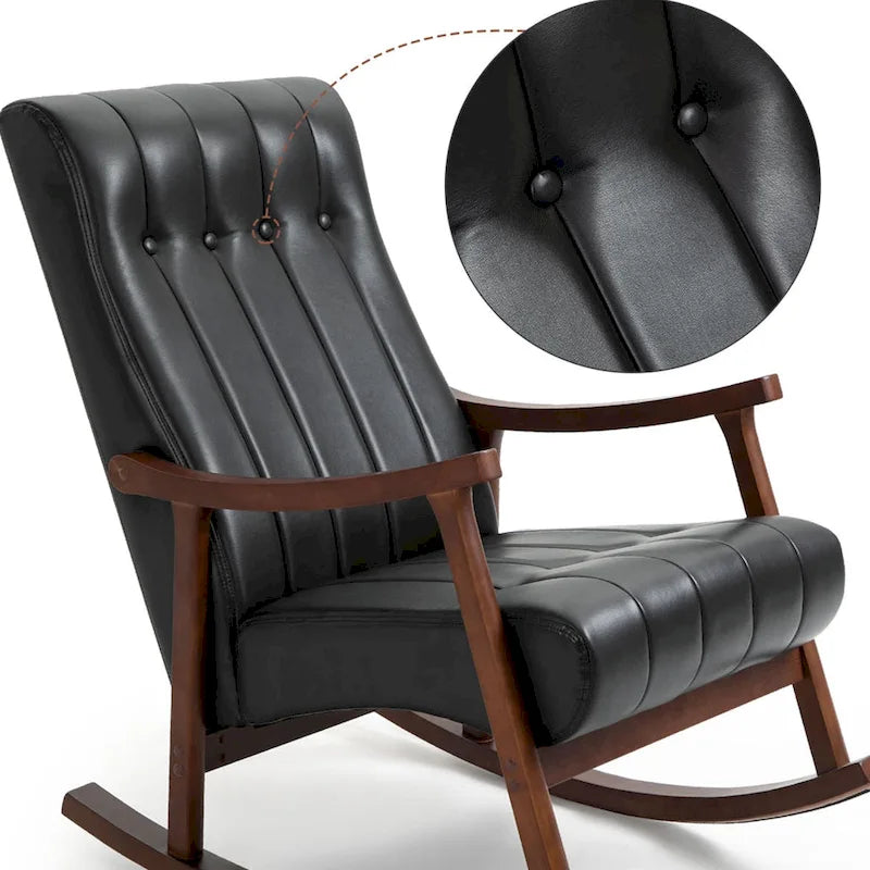 AVAWING Fauteuil à bascule rembourré Fauteuil haut de dossier moderne
