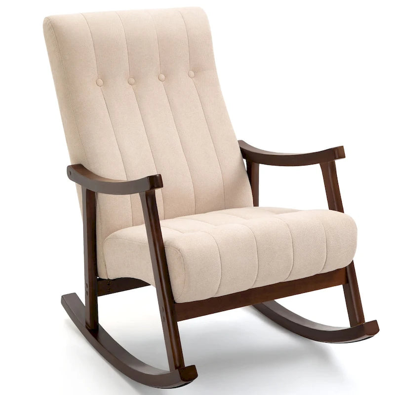 AVAWING Fauteuil à bascule rembourré Fauteuil haut de dossier moderne