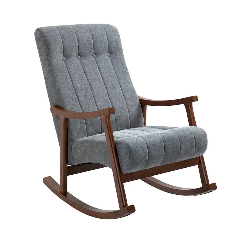 AVAWING Fauteuil à bascule rembourré Fauteuil haut de dossier moderne