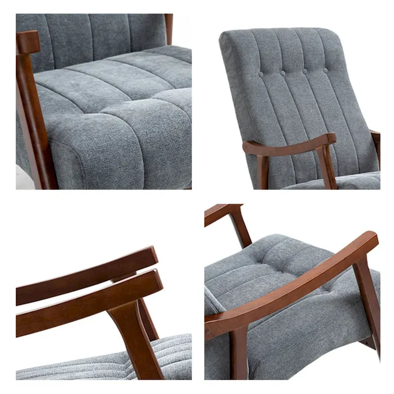 AVAWING Fauteuil à bascule rembourré Fauteuil haut de dossier moderne