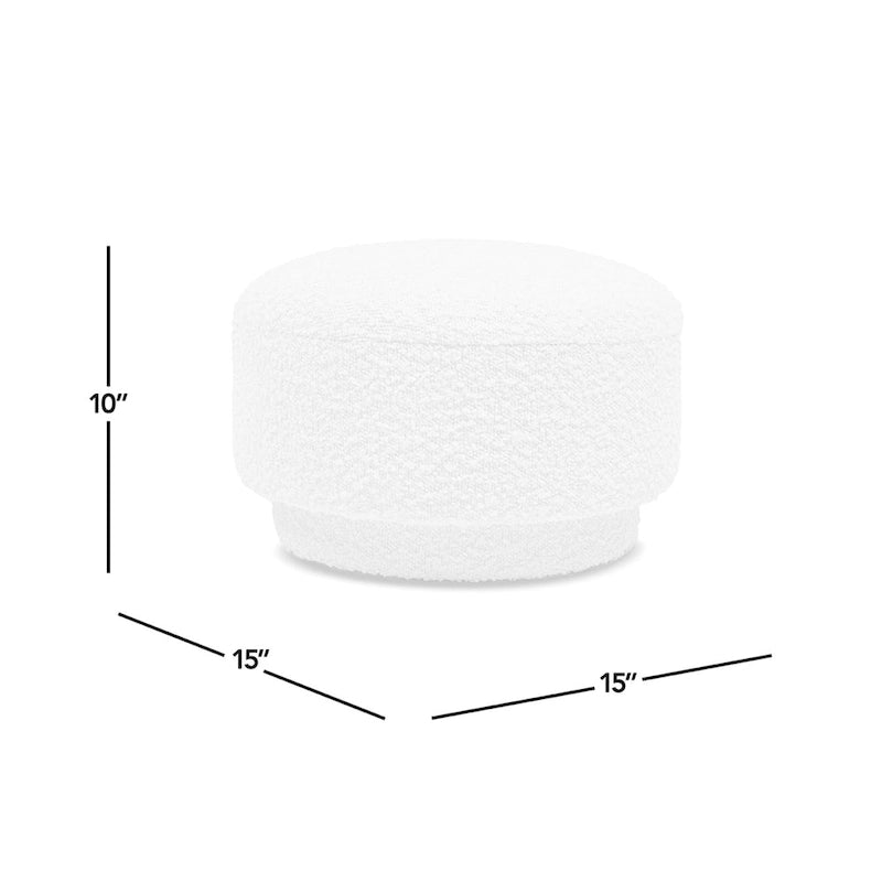 Fuji 15 Pouf Ottoman en fausse fourrure Sherpa Champignon