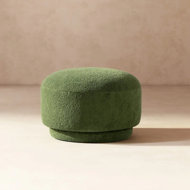 Fuji 15 Pouf Ottoman en fausse fourrure Sherpa Champignon