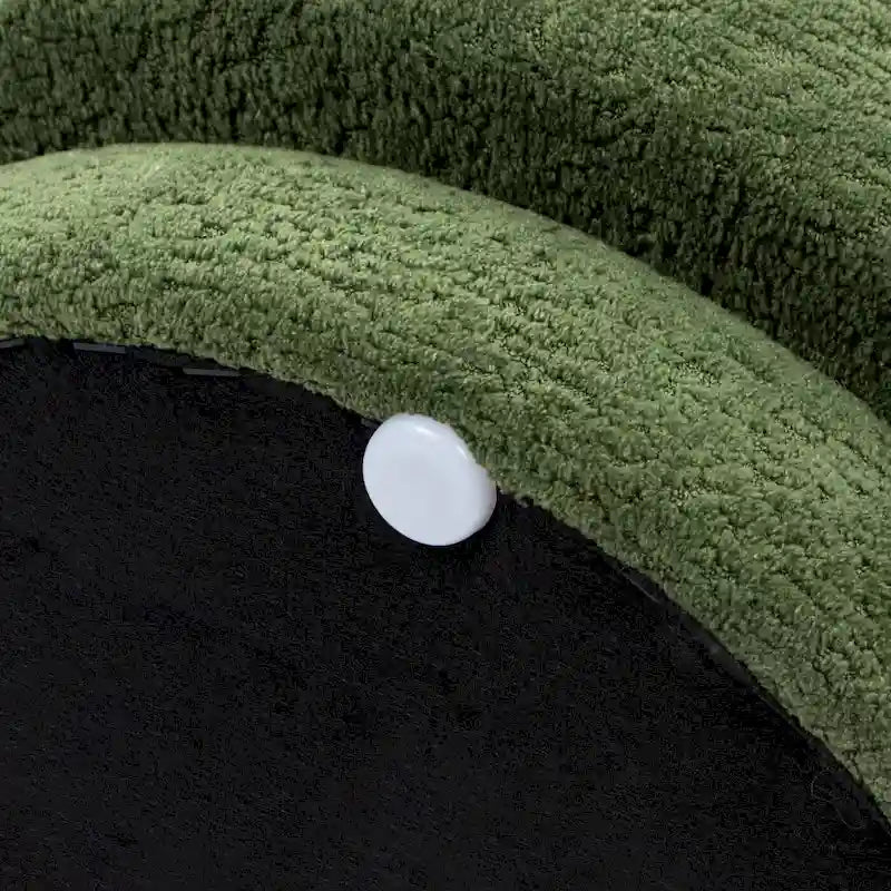 Fuji 15 Pouf Ottoman en fausse fourrure Sherpa Champignon