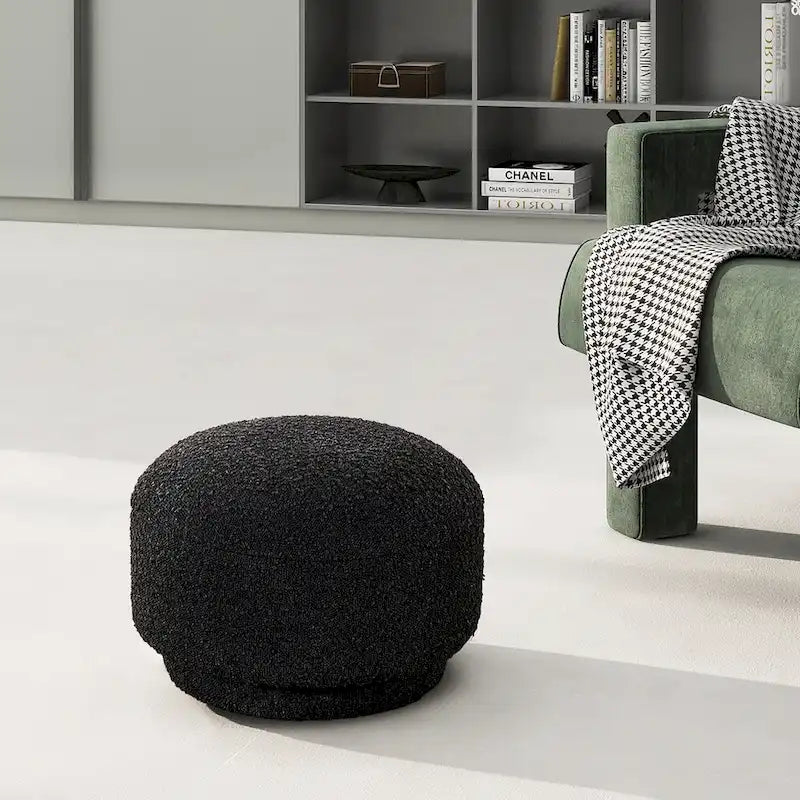 Fuji 15 Pouf Ottoman en fausse fourrure Sherpa Champignon