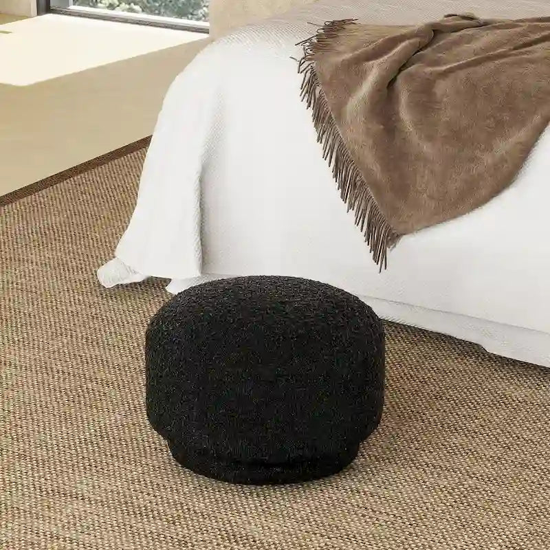 Fuji 15 Pouf Ottoman en fausse fourrure Sherpa Champignon