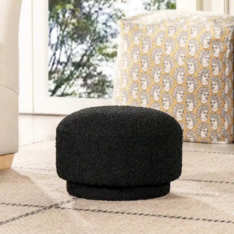 Fuji 15 Pouf Ottoman en fausse fourrure Sherpa Champignon