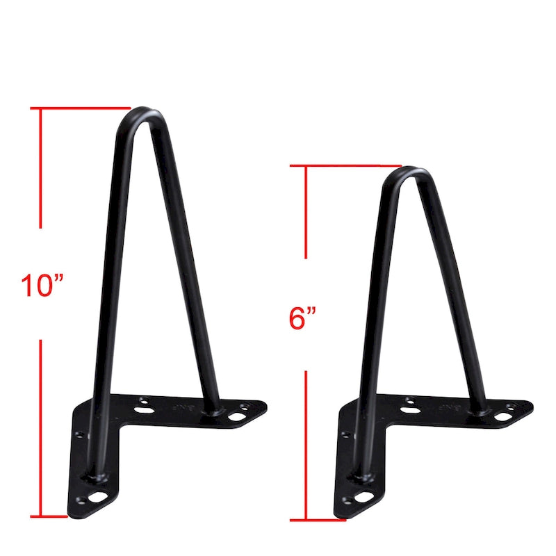 Pieds de Meuble Épingle à Cheveux Métal Lot de 4