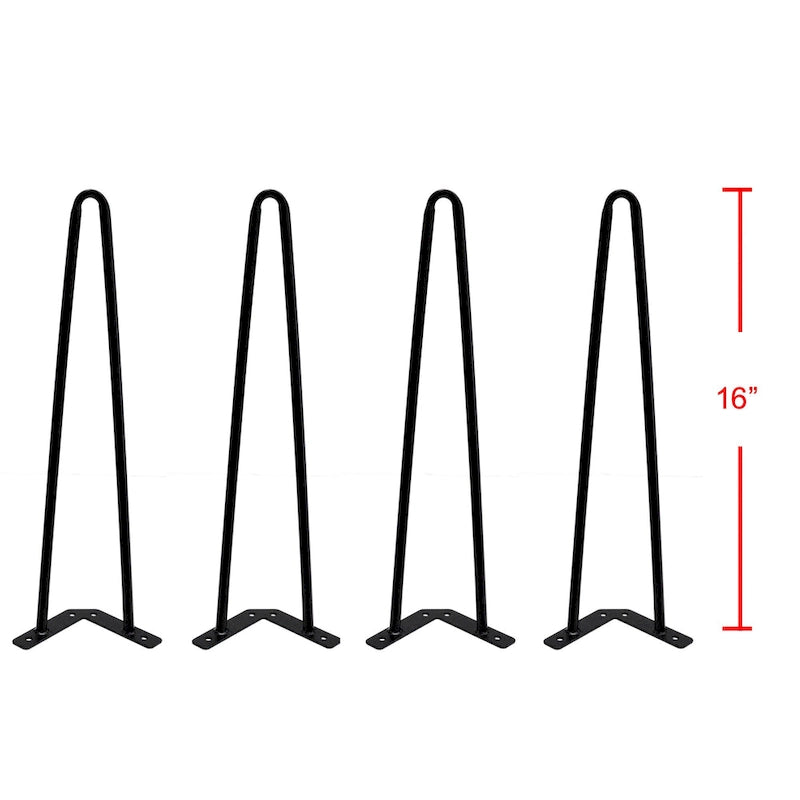 Pieds de Meuble Épingle à Cheveux Métal Lot de 4
