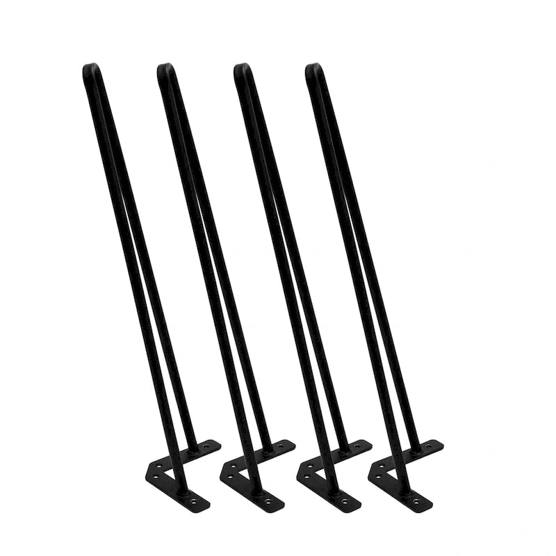 Pieds de Meuble Épingle à Cheveux Métal Lot de 4