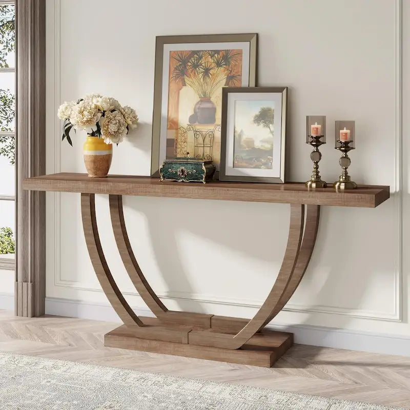 Console d'entrée de ferme, table de canapé de 160 cm pour l'entrée