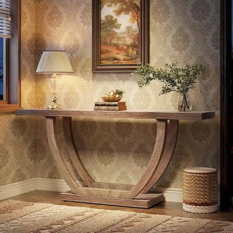 Console d'entrée de ferme, table de canapé de 160 cm pour l'entrée