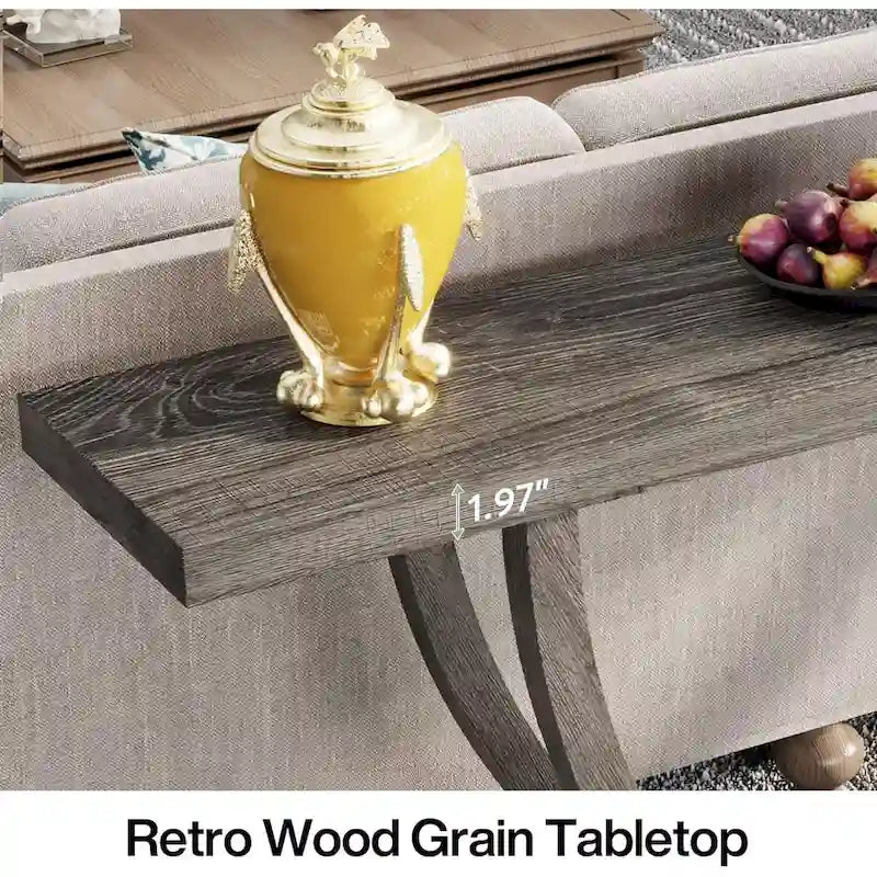 Console d'entrée de ferme, table de canapé de 160 cm pour l'entrée