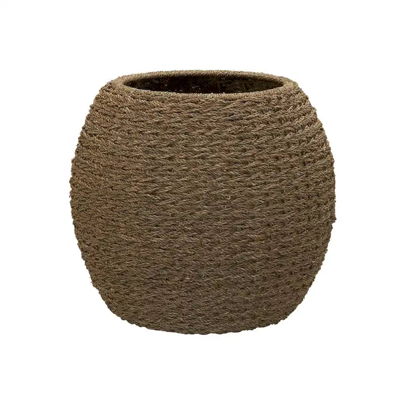 Table d'appoint avec panier de rangement en osier tressé à la main Household Essentials - 17,0 L x 17,0 l x 19,0 H