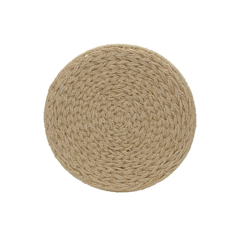 Table d'appoint avec panier de rangement en osier tressé à la main Household Essentials - 17,0 L x 17,0 l x 19,0 H