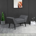 Banc d'appoint/ottoman capitonné en tissu, style moderne, pour chambre à coucher ou salon, par HOMCOM