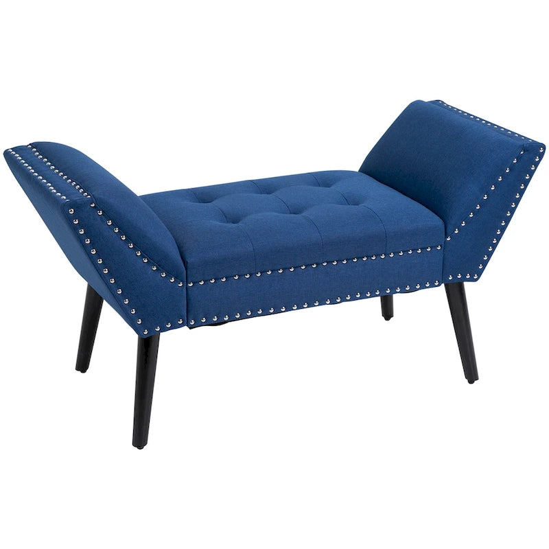 Banc d'appoint/ottoman capitonné en tissu, style moderne, pour chambre à coucher ou salon, par HOMCOM