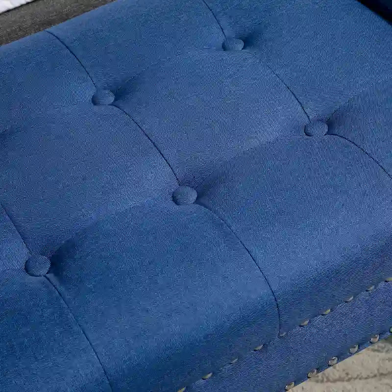 Banc d'appoint/ottoman capitonné en tissu, style moderne, pour chambre à coucher ou salon, par HOMCOM