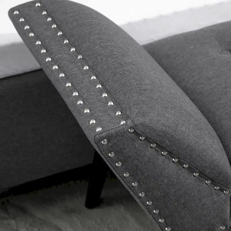 Banc d'appoint/ottoman capitonné en tissu, style moderne, pour chambre à coucher ou salon, par HOMCOM