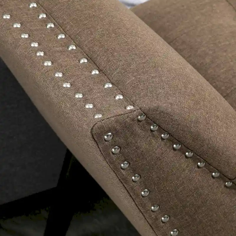 Banc d'appoint/ottoman capitonné en tissu, style moderne, pour chambre à coucher ou salon, par HOMCOM
