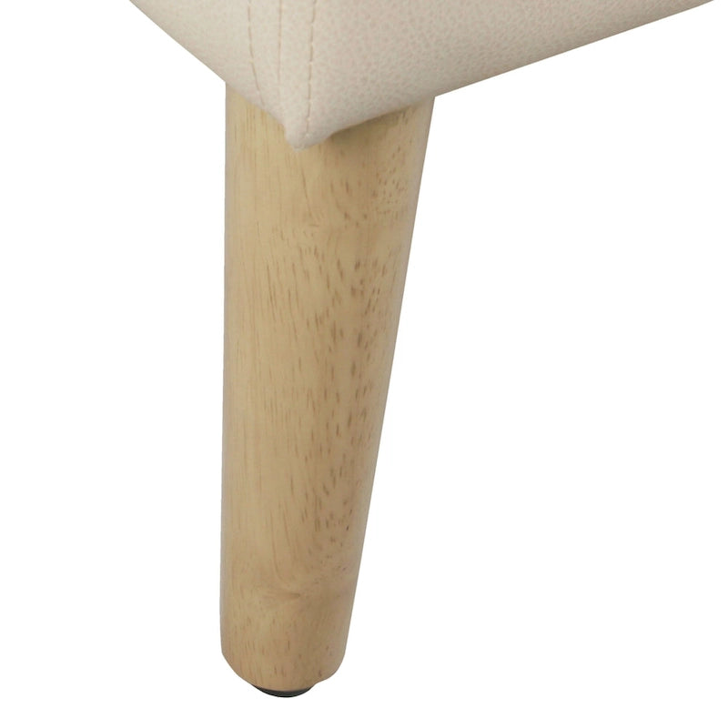 HomePop Pouf/Table basse capitonné(e) en cuir véritable