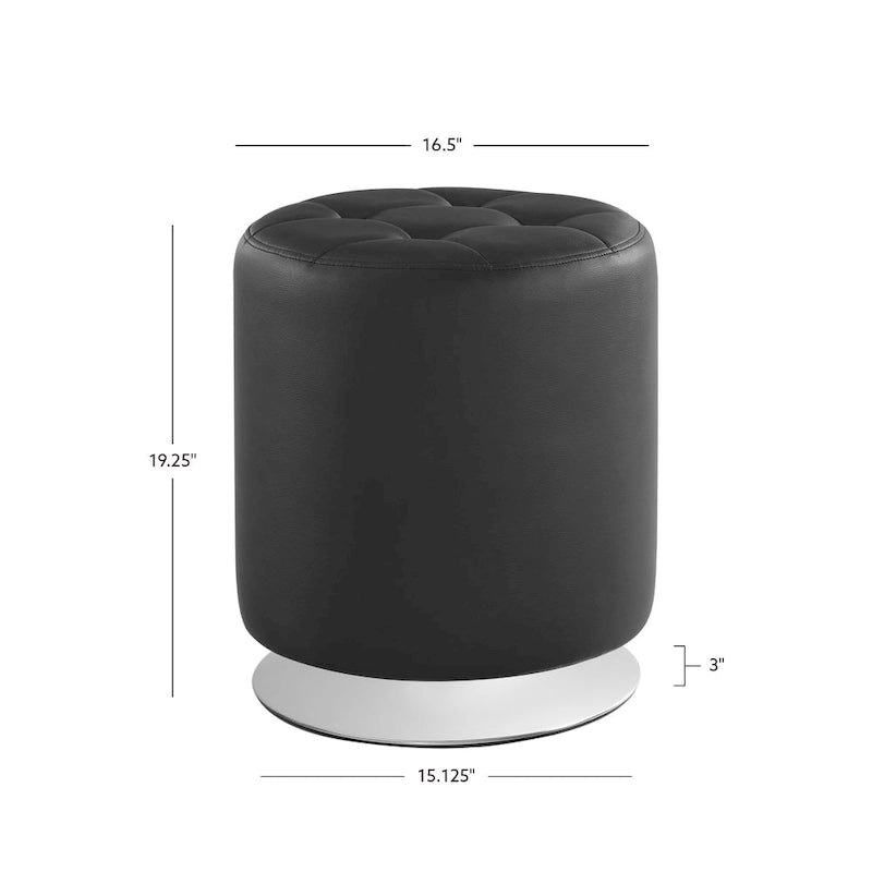Ottoman pivotant en similicuir Chelle