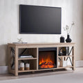 Meuble TV Sawyer avec insert de cheminée électrique