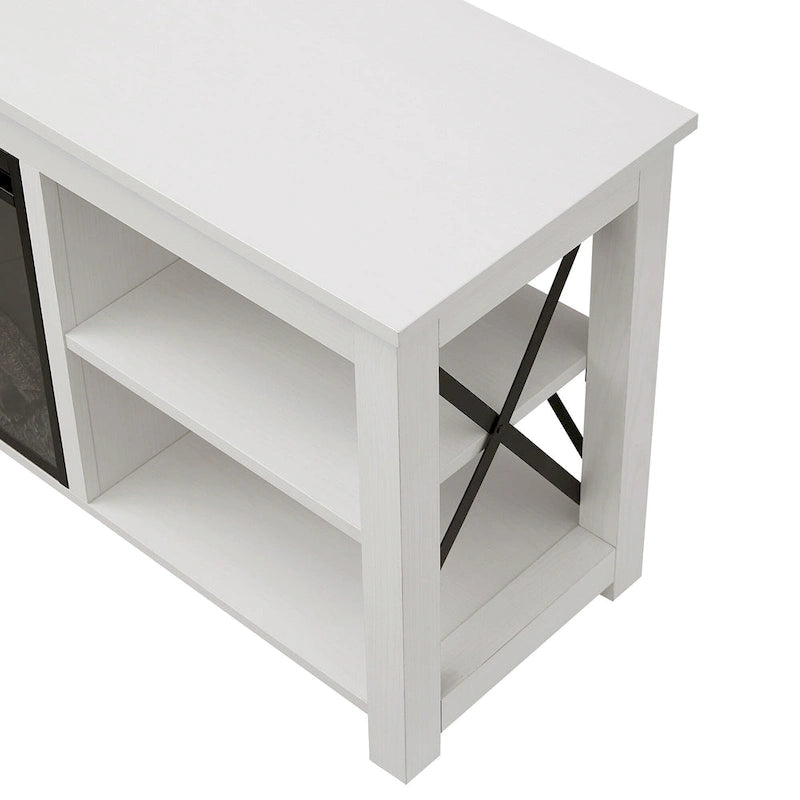 Meuble TV Sawyer avec insert de cheminée électrique