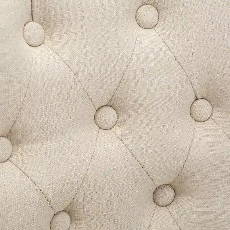 Chaises de salle à manger capitonnées en tissu avec clous décoratifs (Lot de 2)