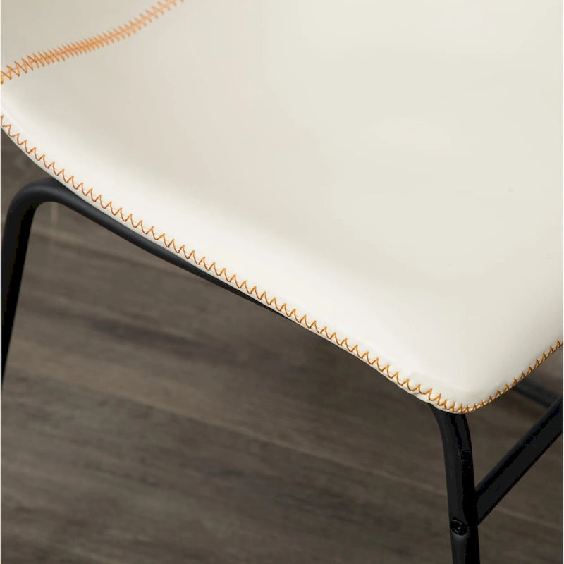 Chaises de salle à manger sans accoudoirs en similicuir Inyo de Carbon Loft (lot de 2)