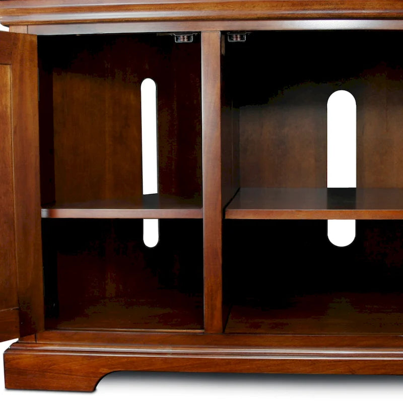 Meuble TV d'angle Leick Home en bois massif, style Mission