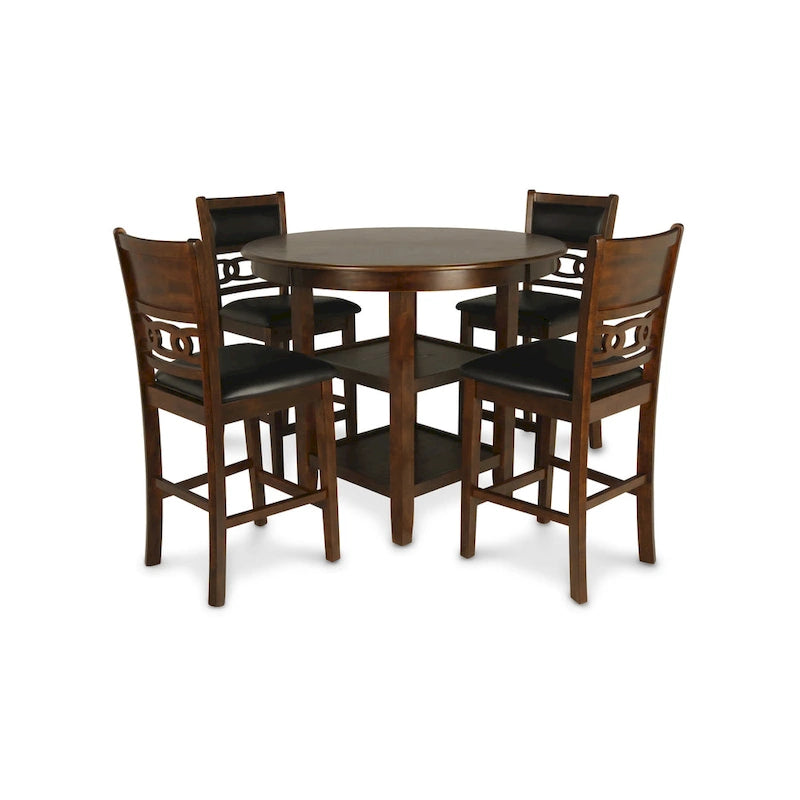 Ensemble de salle à manger rond New Classic Furniture Cavan 5 pièces hauteur comptoir