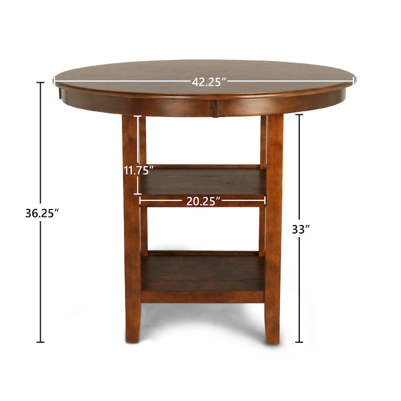 Ensemble de salle à manger rond New Classic Furniture Cavan 5 pièces hauteur comptoir