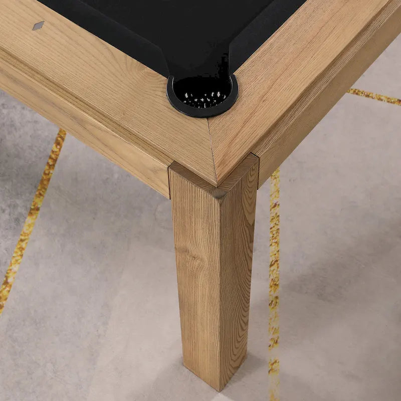 Table de billard Olivia Vintage Ash de 8 pieds avec plateau de salle à manger