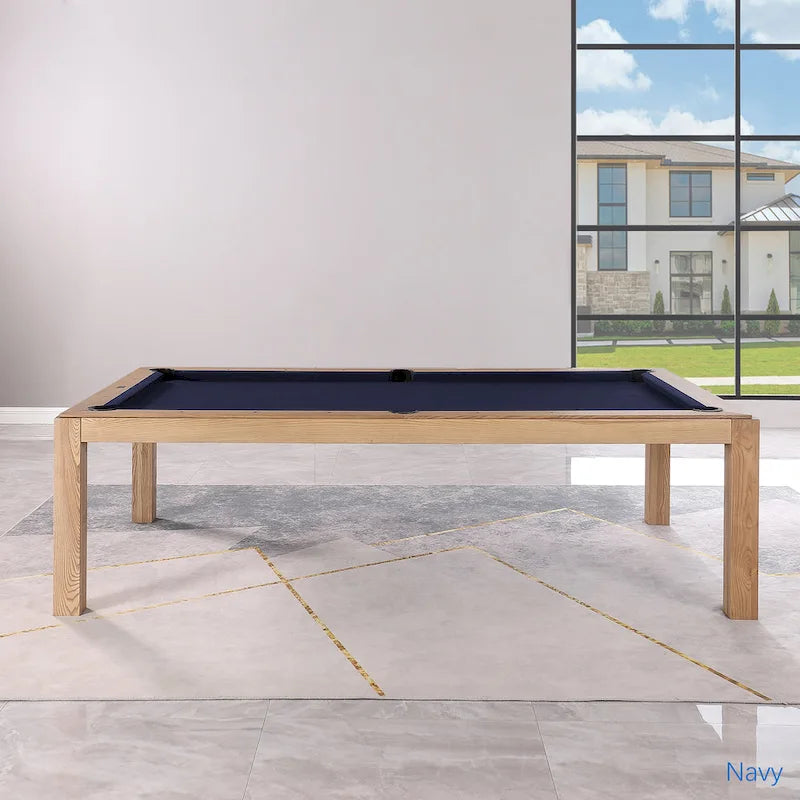 Table de billard Olivia Vintage Ash de 8 pieds avec plateau de salle à manger