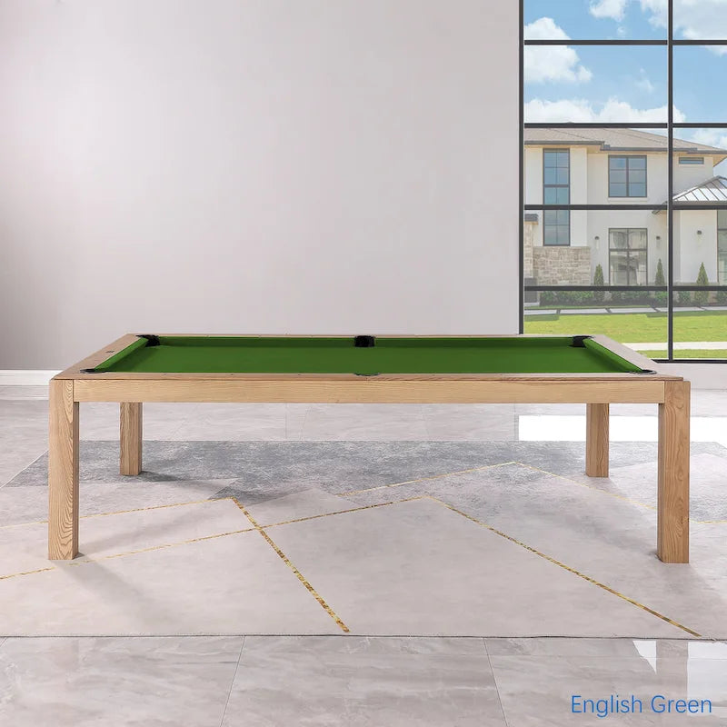 Table de billard Olivia Vintage Ash de 8 pieds avec plateau de salle à manger