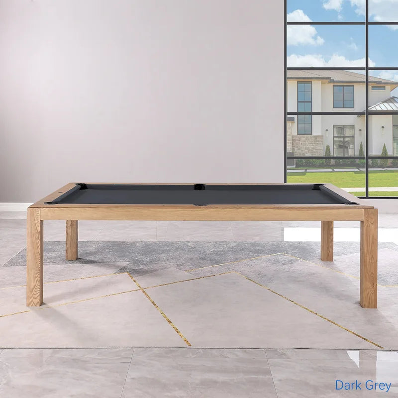 Table de billard Olivia Vintage Ash de 8 pieds avec plateau de salle à manger