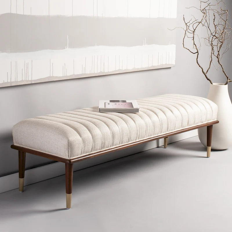 Banc mi-siècle Felicienne SAFAVIEH Couture - 63 L x 20 P x 18 H - 63Lx20Px18H