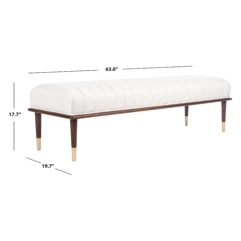 Banc mi-siècle Felicienne SAFAVIEH Couture - 63 L x 20 P x 18 H - 63Lx20Px18H