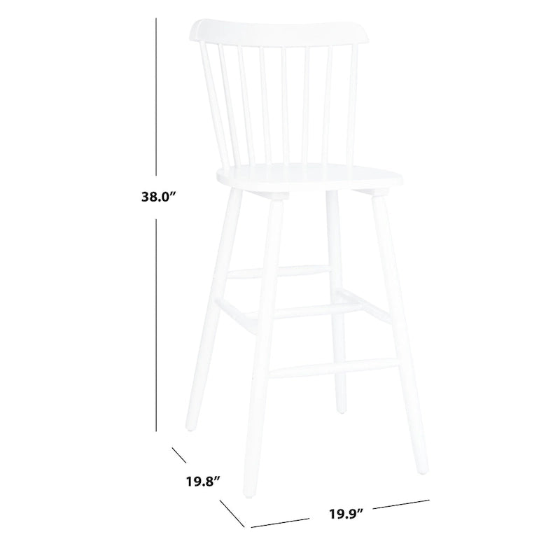 Tabouret de bar à fuseaux de ferme SAFAVIEH Aida (ensemble de 2) - 19,9 x 19,8 x 38 - 20Lx20Px43H