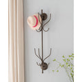 Pewter 12-hook Wall-mounted Hat and Coat Rack