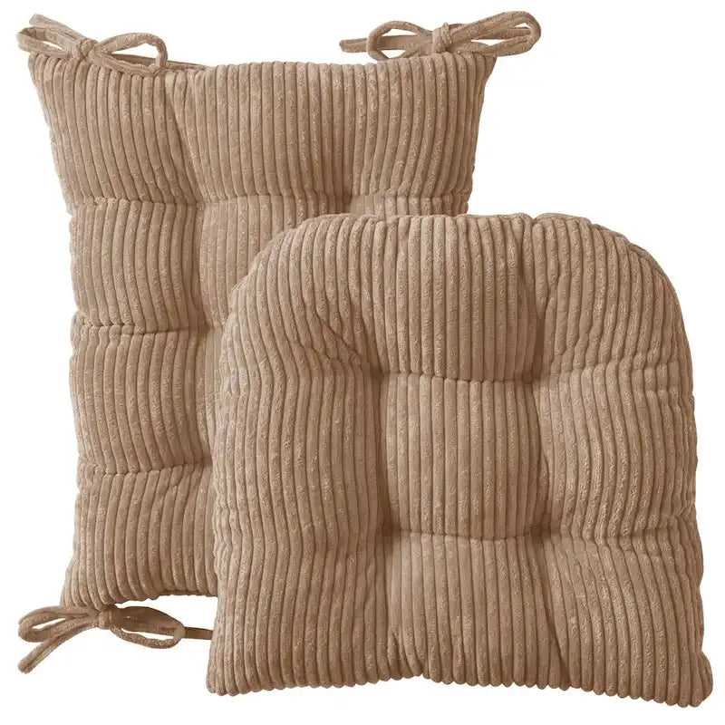 Sweet Home Collection – Lot de 2 coussins antidérapants en velours côtelé pour fauteuil à bascule