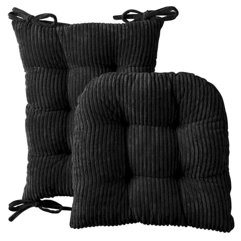 Sweet Home Collection – Lot de 2 coussins antidérapants en velours côtelé pour fauteuil à bascule