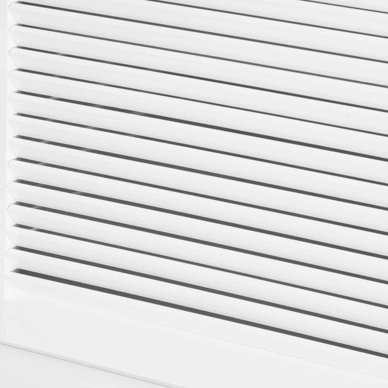 HOMCOM 47 Buffet de rangement moderne avec tiroirs et portes à persiennes - Blanc - 120 L x 40 P x 80 H cm