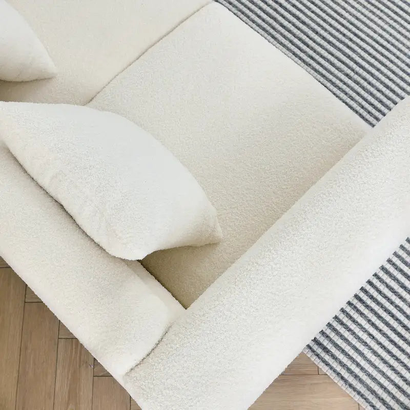 Canapé sectionnel 3 places surdimensionné de 81 pouces, canapé sectionnel en tissu confortable pour salon - Canapé sectionnel à assise profonde, assise moelleuse