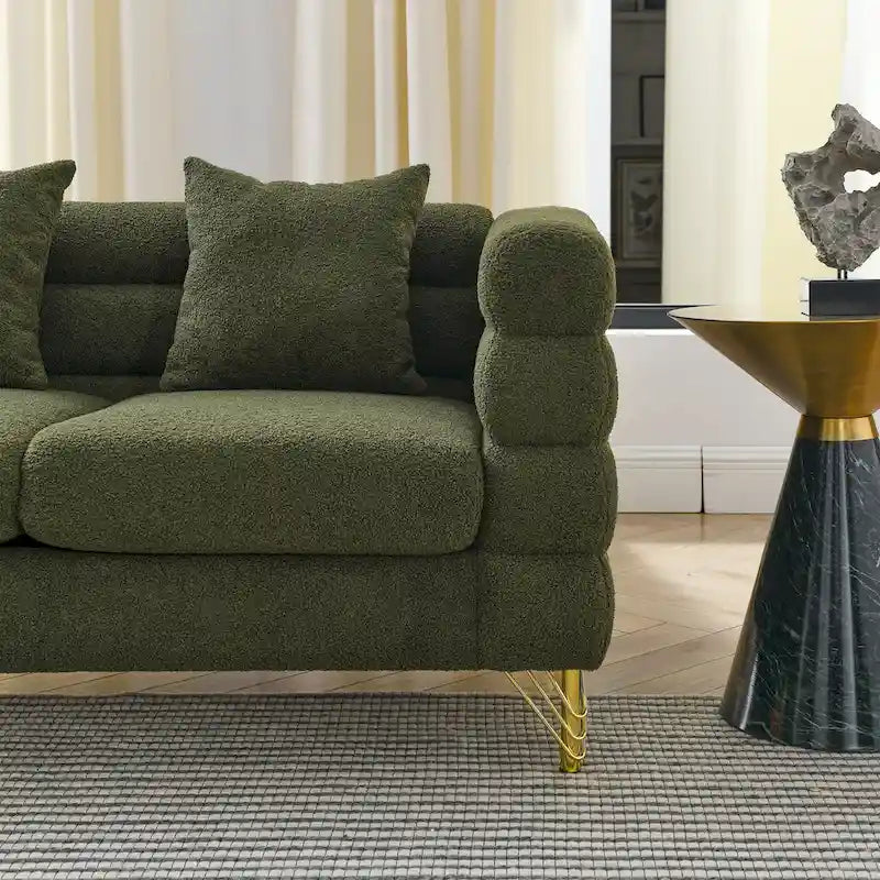 Canapé sectionnel 3 places surdimensionné de 81 pouces, canapé sectionnel en tissu confortable pour salon - Canapé sectionnel à assise profonde, assise moelleuse