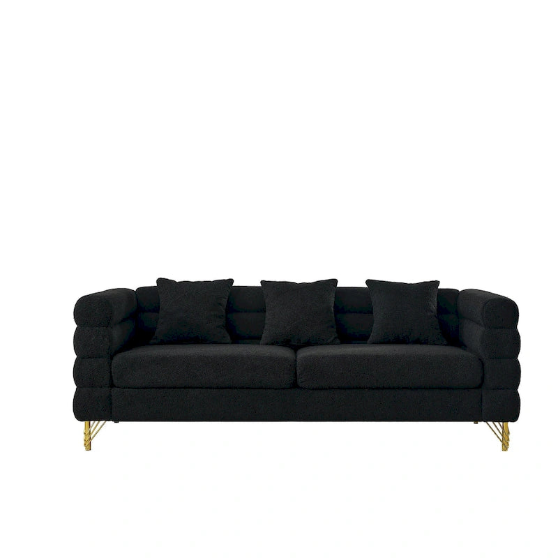 Canapé sectionnel 3 places surdimensionné de 81 pouces, canapé sectionnel en tissu confortable pour salon - Canapé sectionnel à assise profonde, assise moelleuse