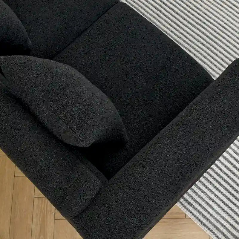 Canapé sectionnel 3 places surdimensionné de 81 pouces, canapé sectionnel en tissu confortable pour salon - Canapé sectionnel à assise profonde, assise moelleuse