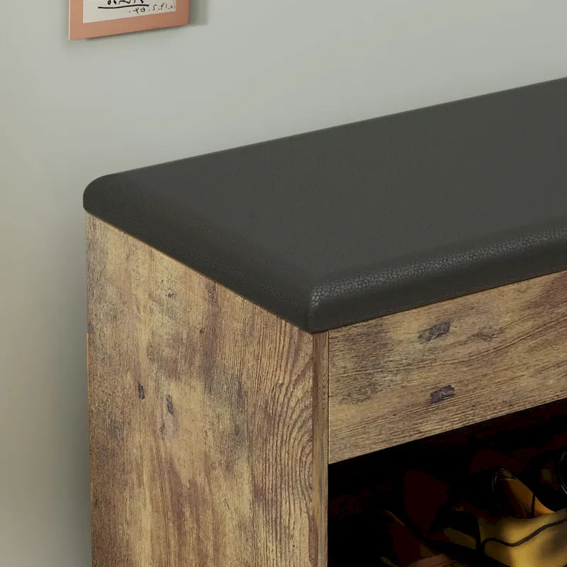 Banc de rangement pour chaussures 24W avec coussin éponge, siège de salon, meuble à chaussures
